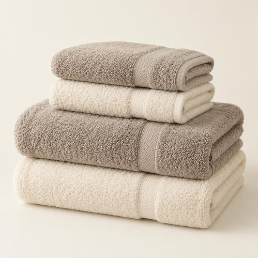 Plush Cotton Bath Towel Set